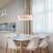 Designers Fountain Elara 60 Watt 4 Light Brushed Gold Pendant with Beige Linen Shade 93932-BG - alternate 2